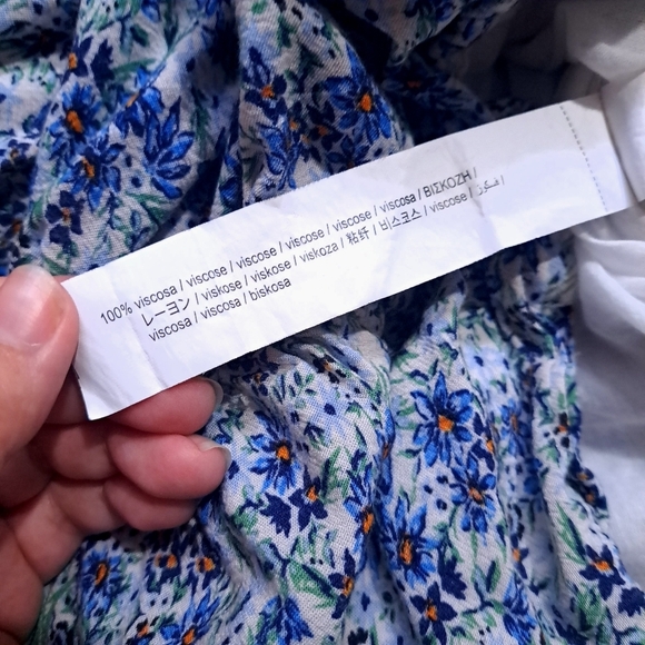 Stradivarius| Floral Ruched Women's mini dress blocked colors - Picture 7 of 9